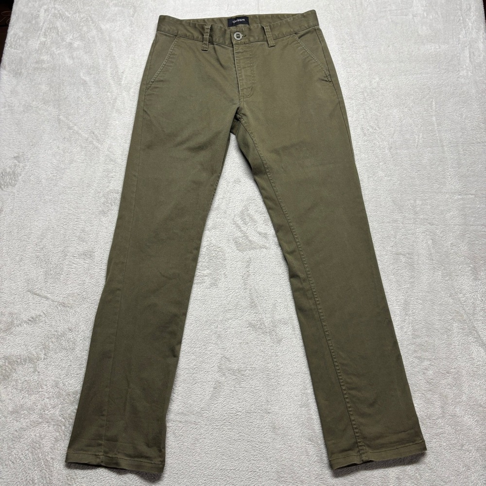 Brixton Reserve Pant Standard Fit Mens 32x32 Olive Green Chino Pants Stretch